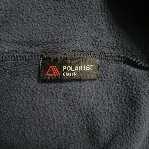 The North Face Large Fleece 1/4 Zip Blue Pullover Men's L Midweight Polartec - Picture 8 of 8